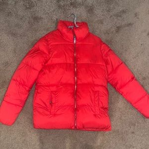 Large old navy red puffer snow jacket